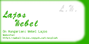 lajos webel business card